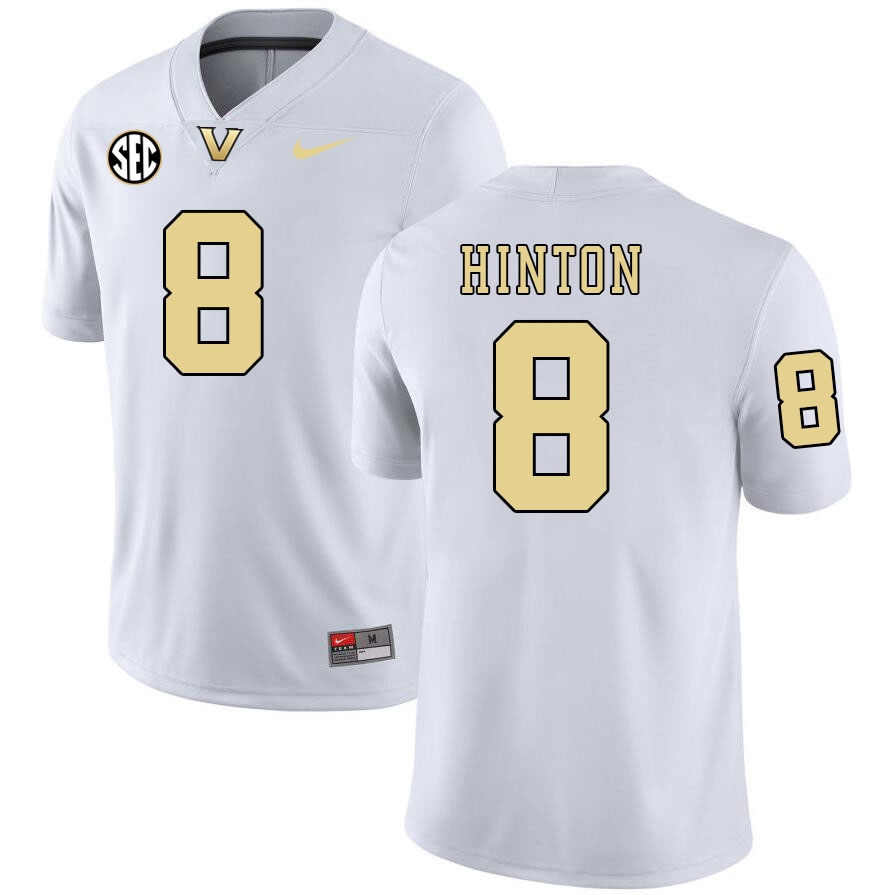 Vanzale Hinton Jersey,Vanderbilt Commodores #8 Vanzale Hinton Football Jersey,Uniforms-White 2024